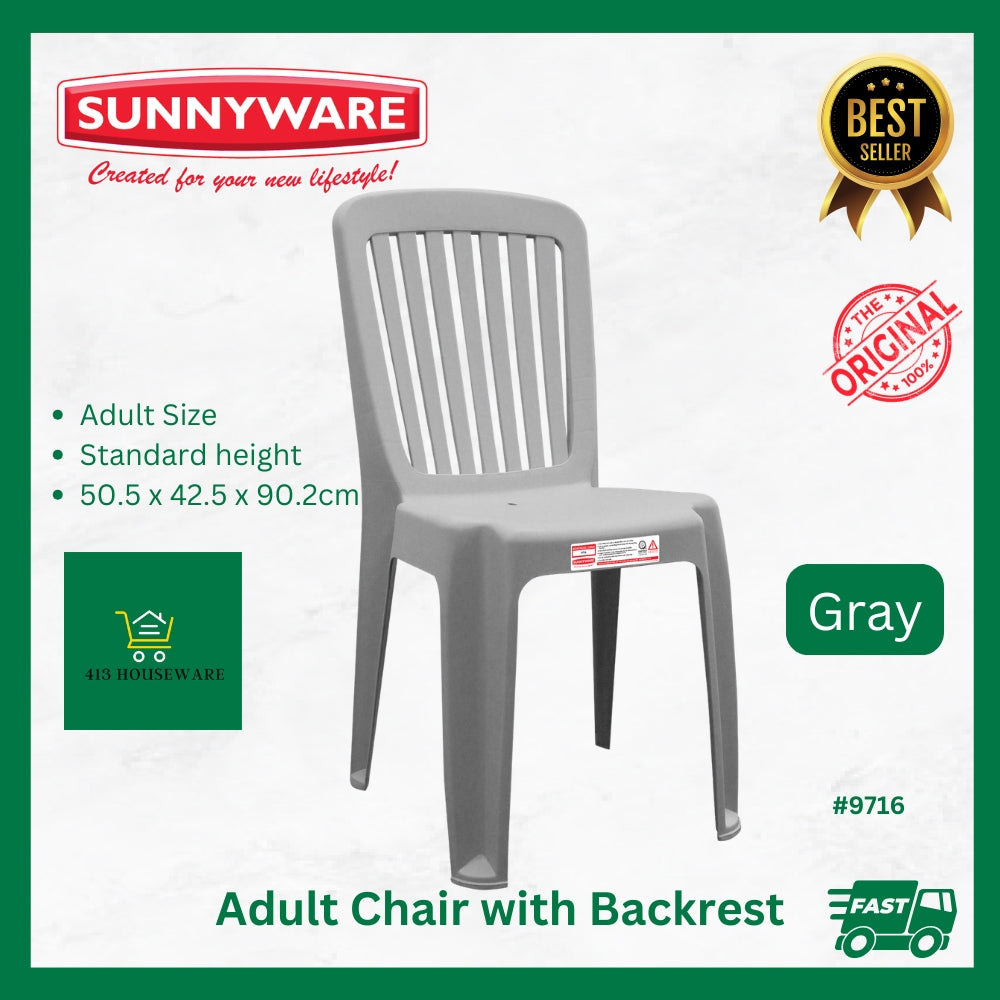 Sunnyware Dining Chair with Backrest Adult Chair Standard Height #9716
