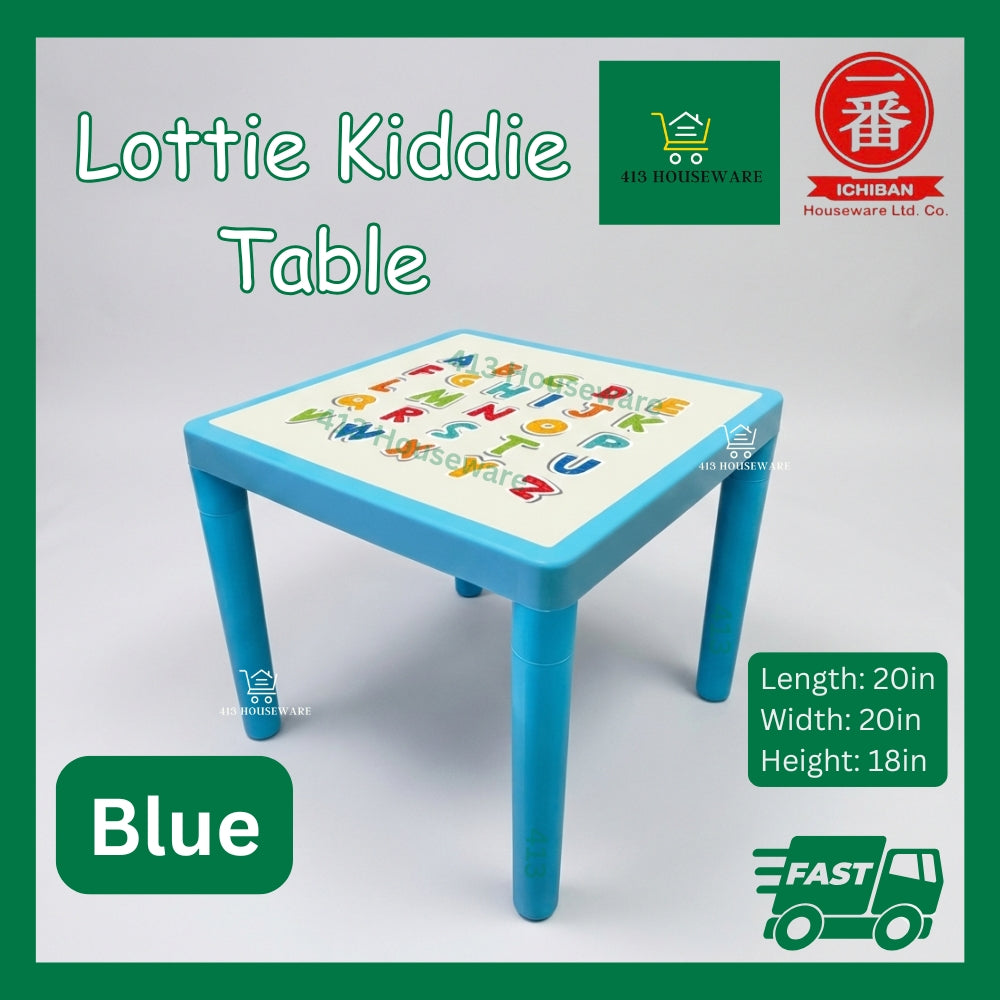 Lottie Kiddie Table 18inches Height with Alphabet Print - Ichiban KT2020