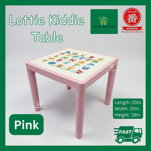 Lottie Kiddie Table 18inches Height with Alphabet Print - Ichiban KT2020