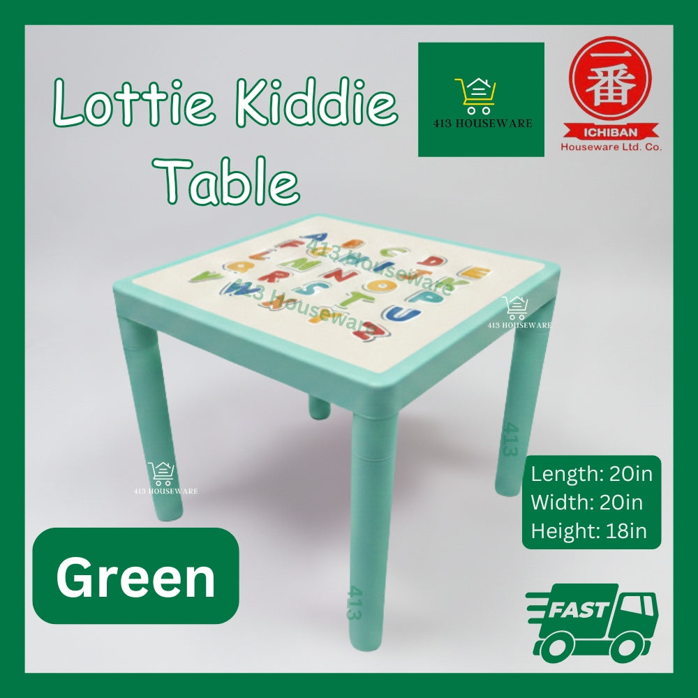 Lottie Kiddie Table 18inches Height with Alphabet Print - Ichiban KT2020