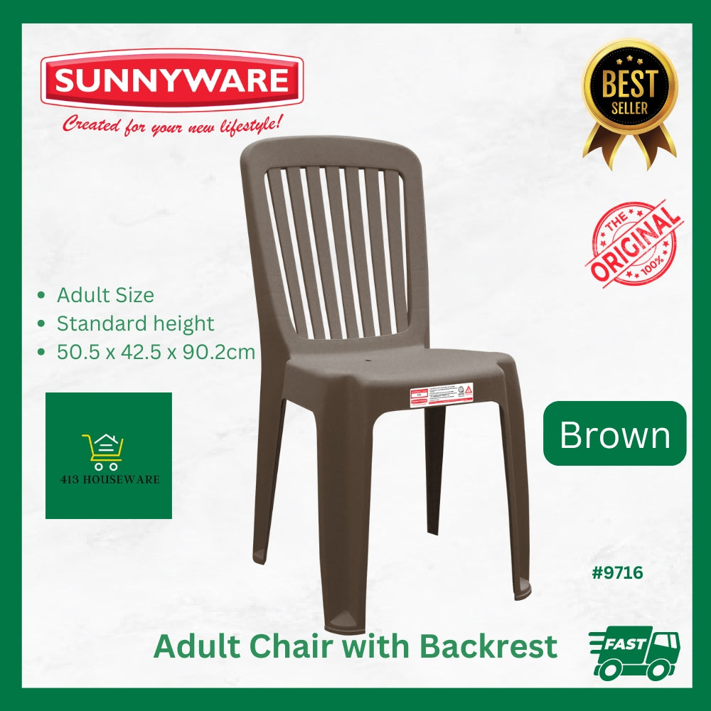 Sunnyware Dining Chair with Backrest Adult Chair Standard Height #9716