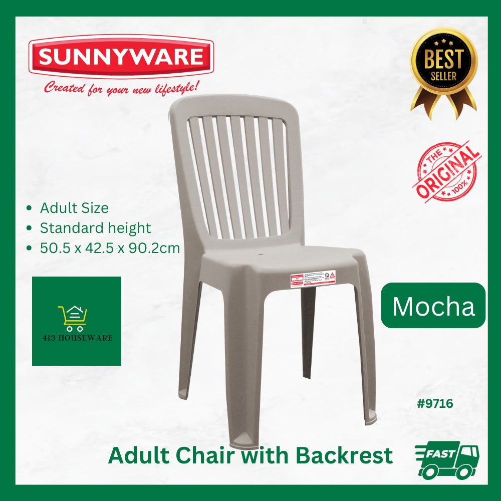 Sunnyware Dining Chair with Backrest Adult Chair Standard Height #9716